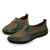 2017 Men shoes breathable genuine leather casual shoes men brand soft closed toe sandals comfortable summer shoes men's flats