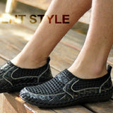 2017 Men shoes breathable genuine leather casual shoes men brand soft closed toe sandals comfortable summer shoes men's flats