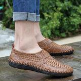 2017 Men shoes breathable genuine leather casual shoes men brand soft closed toe sandals comfortable summer shoes men's flats