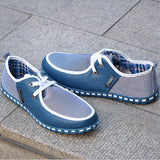 Merkmak 2017 British Style Men's Flats Fashion Striped Breathable Lace-Up Casual Zapato Flat Shoes Casual Men Shoe Drop Shipping