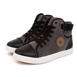 Merkmak Canvas High Top Men Shoes British Style Autumn Winter Ankle Breathable for Man Flats Shoes Casual Patchwork Wholesales