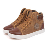 Merkmak Canvas High Top Men Shoes British Style Autumn Winter Ankle Breathable for Man Flats Shoes Casual Patchwork Wholesales