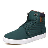 Merkmak Newly Ankle Men Boots 2016 Autumn Winter Wedge Fashion Fur Warm Winter Boots For Man British Style Casual High Top Shoes