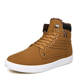 Merkmak Newly Ankle Men Boots 2016 Autumn Winter Wedge Fashion Fur Warm Winter Boots For Man British Style Casual High Top Shoes