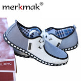 Men's Flats Striped Breathable Lace-Up Casual shoes
