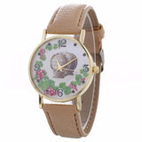 GENVIVIA Women Creative Pattern Quartz Watch