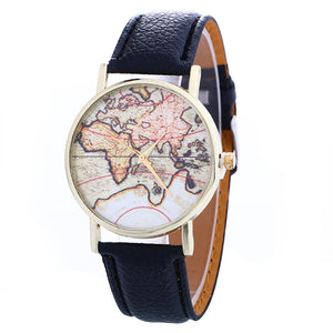 Women Creative Map Pattern Quartz Watch