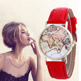 Women Creative Map Pattern Quartz Watch