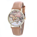 Women Creative Map Pattern Quartz Watch