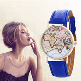 Women Creative Map Pattern Quartz Watch