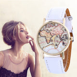 Women Creative Map Pattern Quartz Watch