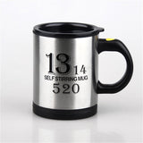 YE001A Creative Gifts Automatic Stainless Steel Mixing Mugs inside The Plastic Outside The Steel Coffee Mixing Cups  400ml
