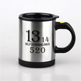 YE001A Creative Gifts Automatic Stainless Steel Mixing Mugs inside The Plastic Outside The Steel Coffee Mixing Cups  400ml