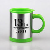 YE001A Creative Gifts Automatic Stainless Steel Mixing Mugs inside The Plastic Outside The Steel Coffee Mixing Cups  400ml