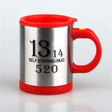 YE001A Creative Gifts Automatic Stainless Steel Mixing Mugs inside The Plastic Outside The Steel Coffee Mixing Cups  400ml
