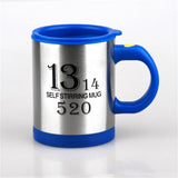 YE001A Creative Gifts Automatic Stainless Steel Mixing Mugs inside The Plastic Outside The Steel Coffee Mixing Cups  400ml