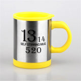 YE001A Creative Gifts Automatic Stainless Steel Mixing Mugs inside The Plastic Outside The Steel Coffee Mixing Cups  400ml