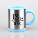 YE001A Creative Gifts Automatic Stainless Steel Mixing Mugs inside The Plastic Outside The Steel Coffee Mixing Cups  400ml